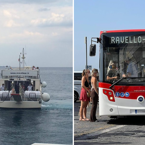 Collegare porti della Costa d'Amalfi con località montane, da stamattina parte il servizio "traghetto + bus"