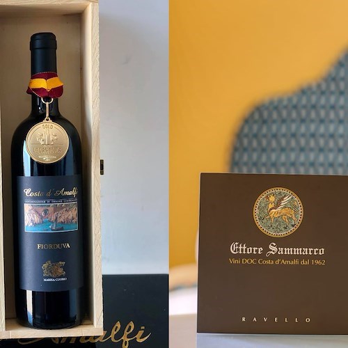 Due vini DOC Costa d'Amalfi insigniti dei Tre Bicchieri 2022