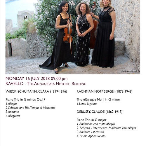 Il Nuovo Trio Parsifal stasera a Ravello