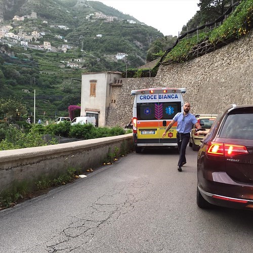 Incidente a Ravello, scooter contro bus Sita. 34enne in ospedale [FOTO]