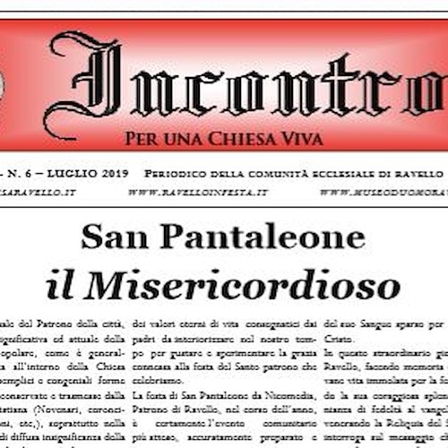 Incontro per una Chiesa via: il numero di luglio 2019 nel nome di San Pantaleone