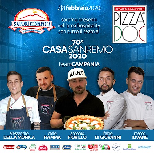 La pizza DOC ed i sapori di Napoli al 70esimo Festival di Sanremo