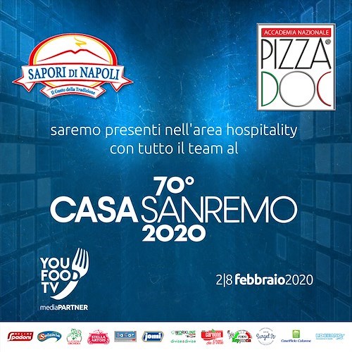 La pizza DOC ed i sapori di Napoli al 70esimo Festival di Sanremo