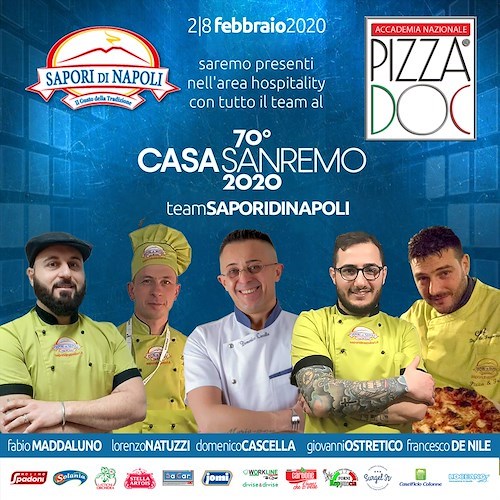 La pizza DOC ed i sapori di Napoli al 70esimo Festival di Sanremo