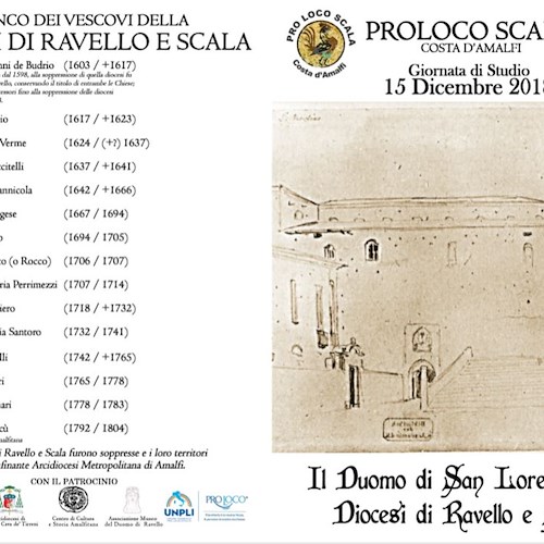 “La sede vescovile di Ravello-Scala (1603 –1818)”, 15 dicembre giornata di studi