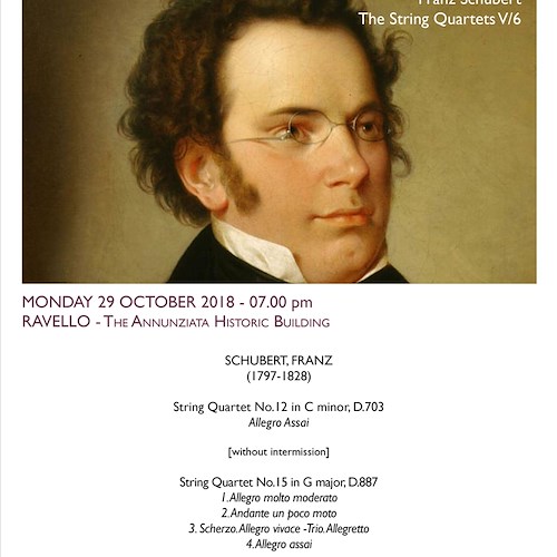 Musica da camera a Ravello: stasera omaggio a Schubert 
