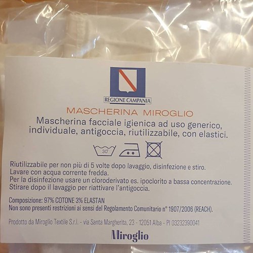 Nuova distribuzione di mascherine sul territorio comunale di Ravello 