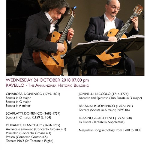 Ravello Concert Society, il programma della settimana all'Annunziata