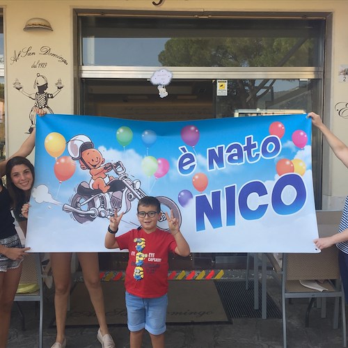 Ravello: è nato Nico Schiavo, festa al bar San Domingo [FOTO]