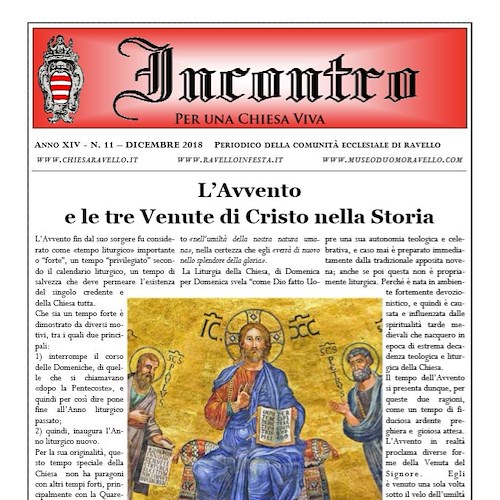 Ravello, è online "Incontro per una Chiesa Viva" di dicembre