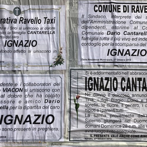 Ravello piange Ignazio Cantarella, addio allo storico tassista