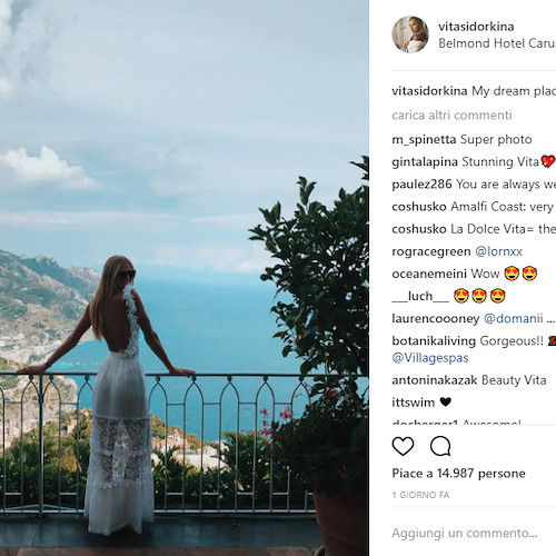 Sara Sampaio, la modella di "Victoria's Secret" a Ravello per il matrimonio di un’amica