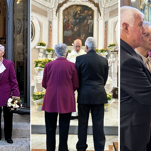 Una vita insieme: a Ravello Nicola Mansi e Anna Maria Ruocco festeggiano 50 anni di matrimonio